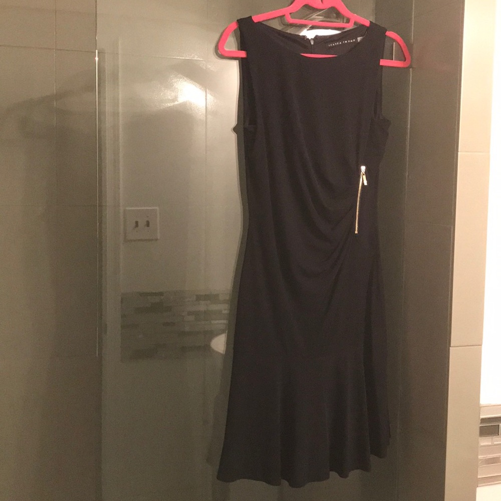 Navy blue sleeveless dress